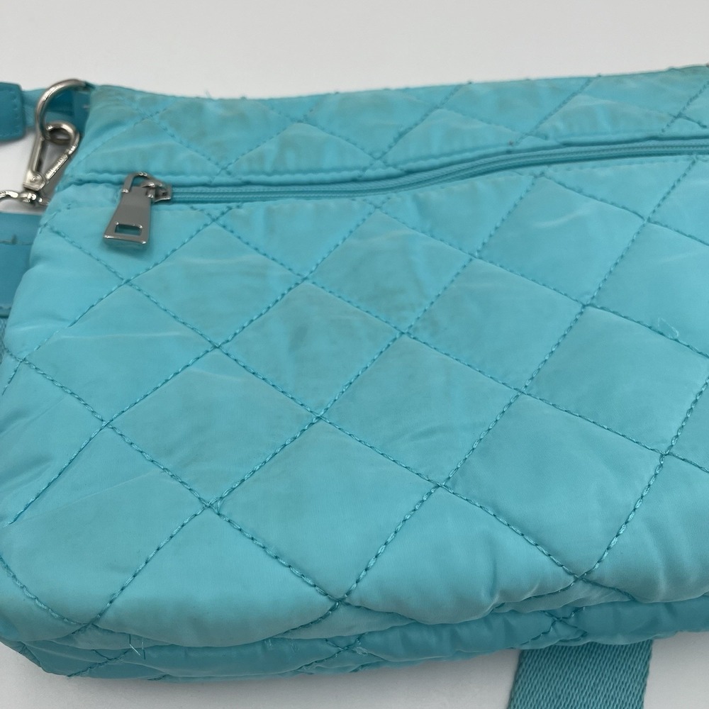 I.N.C. INTERNATIONAL CONCEPTS Margeauxx Quilted Crossbody Aqua Blue Summer Vacay - Picture 9 of 12
